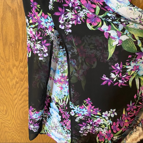 Body Central Floral Strapless Maxi Dress - Picture 3 of 5